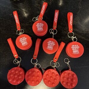 Red Ribbon Week Drug Free Pop It Keychains Lot